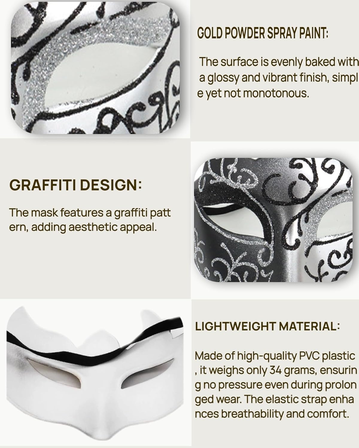 Couple Masquerade Masks Set Venetian Party Mask Halloween Mask Mardi Gras Masquerade Mask for Women Men - Image 3