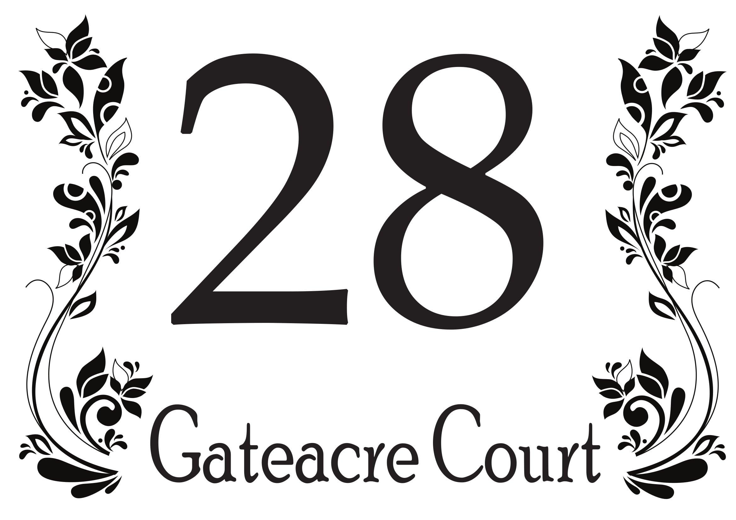 Personalised Wheelie Bin Stickers – Custom House Number & Street Name Labels – Waterproof Vinyl Bin Address Decals – A5 or A6 Sizes – Pack of 4 (A6 (105mm x 148mm), Design 31)
