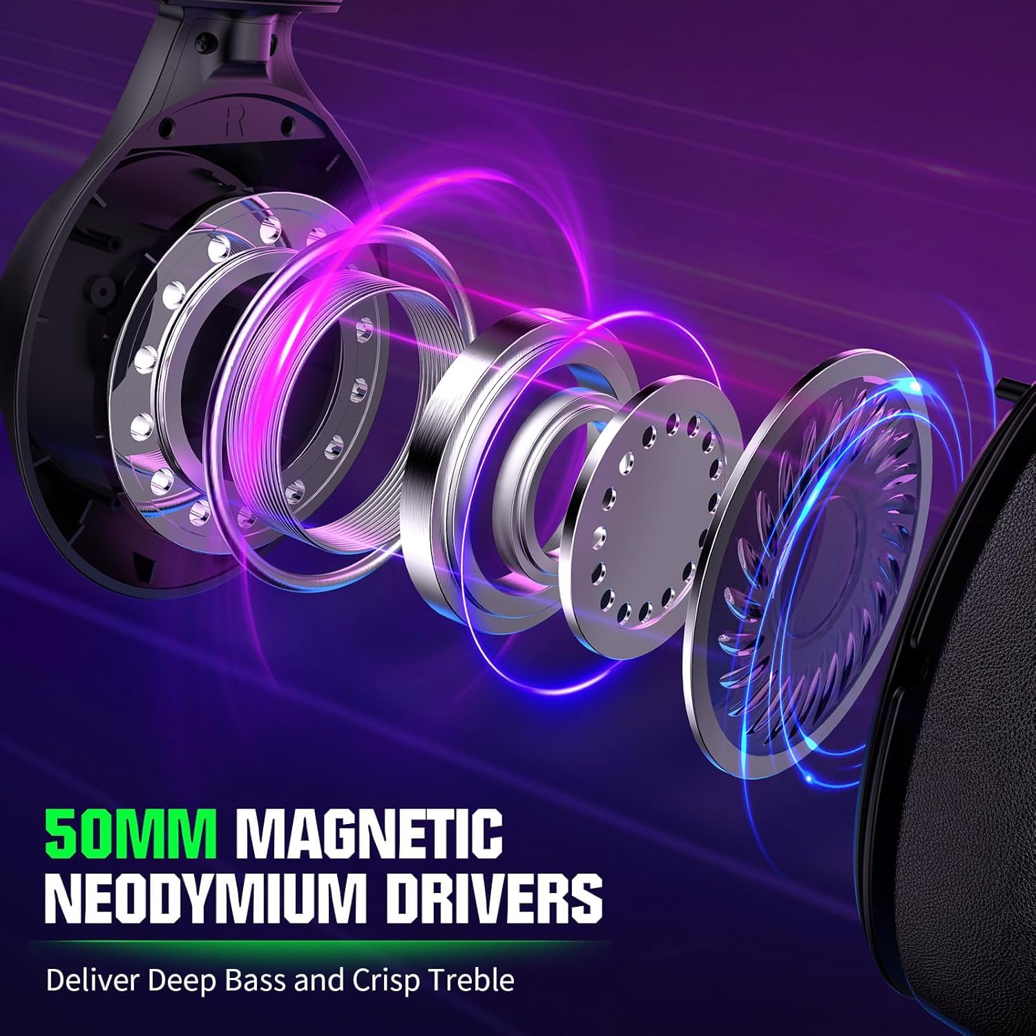 YPBDAN X4 - Auriculares inalámbricos para juegos para Xbox Series X, S/PS5/PS4/PC, Bluetooth 5.3 y 2.4 GHz, modo dual, tiempo de reproducción de 70 horas, micrófono con cancelación de ruido, baja