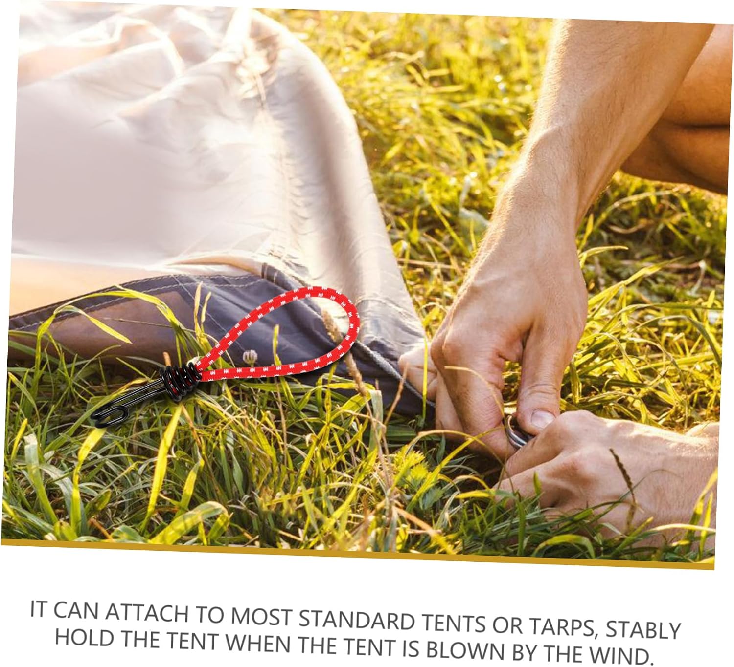 VICASKY 10Pcs Tent Elastic Rope Buckles Multi Functional Tent Hooks for Camping Accessories and Strong Load Capacity for Setup and Secure Fixing
