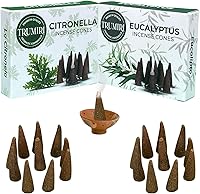Vista 140 de TRUMIRI Incense Cones - Combo Pack of 20 Cone Incense - 10 Nag Champa + 10 Palo Santo - Insence Cones - Incense Cones Scented - Cone Incense Scents