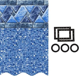 Smartline Stone Harbor 27 ft Round Above Ground Pool Liner - Unibead, 52" Wall, 25 Gauge Vinyl, Gasket Kit Included