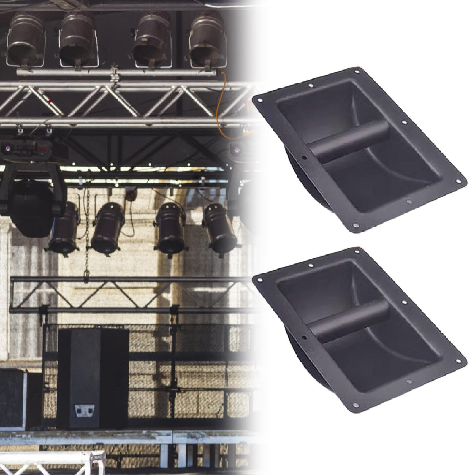 predolo Ensemble de 2 Poignées pour Haut-Parleurs Encastrés, Poignée de Haut-Parleur Audio Encastrée, Accessoires de Transport, pour Transporter Vos Enceintes Toute Confiance, S