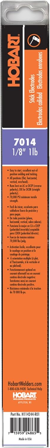 Hobart H119944-R01 1-Pound Plastic 7018 Stick Welding Electrode, 1/8-Inch - Power Welders - 