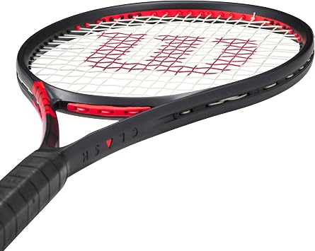 Wilson Clash 100L V3 Strung Adult Performance Tennis Racket - Grip Size 2-4 1/4, Strung with Sensation 16 Natural at Mid Range Tension