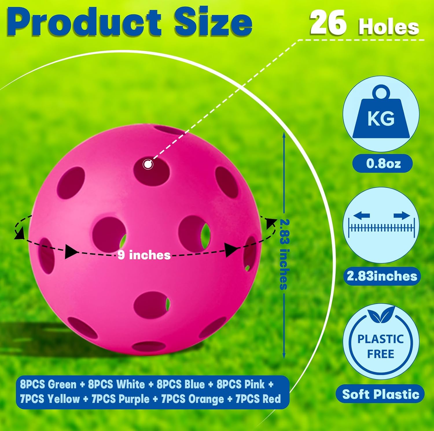 Mototo 12/30/60 Practice Baseballs for Hitting, 2.8 Inch Plastic Soft Baseballs for Practice Lightweight Soft Ball Hollow Training Softball for Sport Pitching Batting