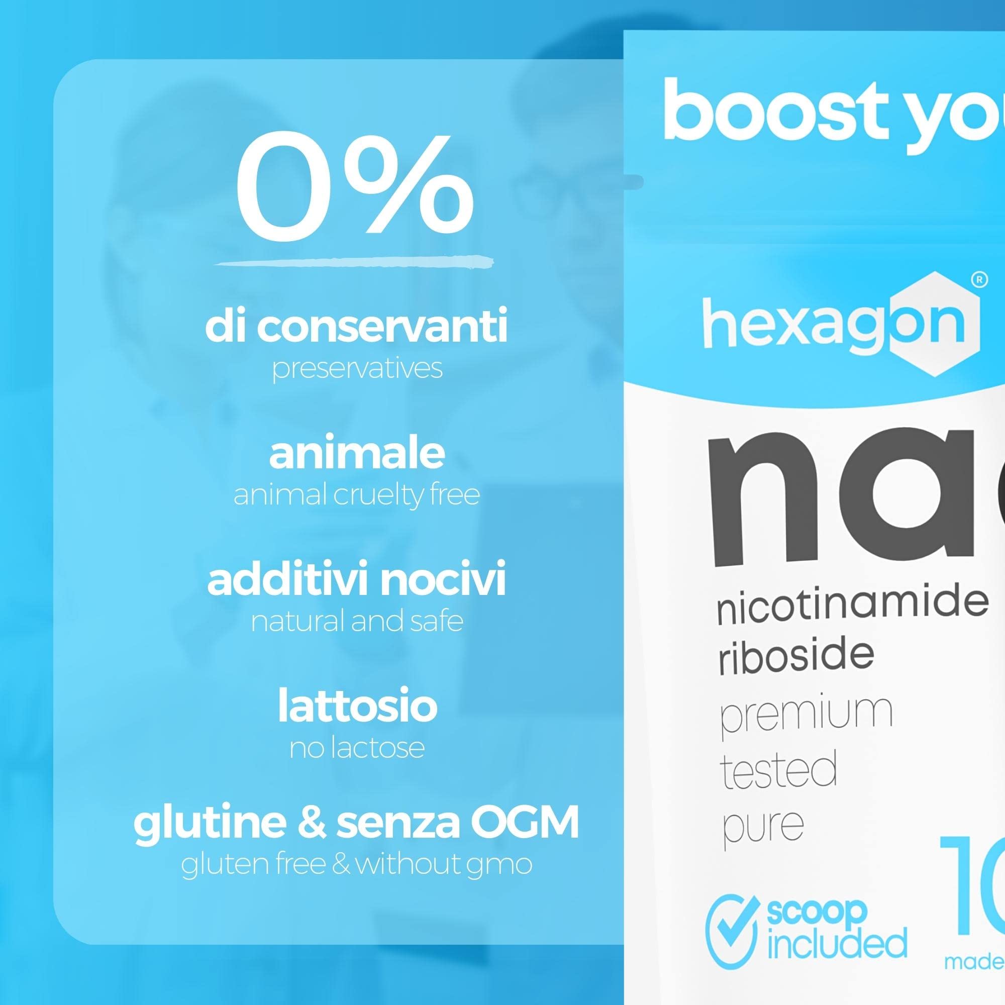 NAD+ Nicotinamide Riboside Chloride - Polvere 10 Grammi - +31 Giorni di Cura - Contro l'Età e la Stanchezza, NAD Booster - Made in France - Hexagon