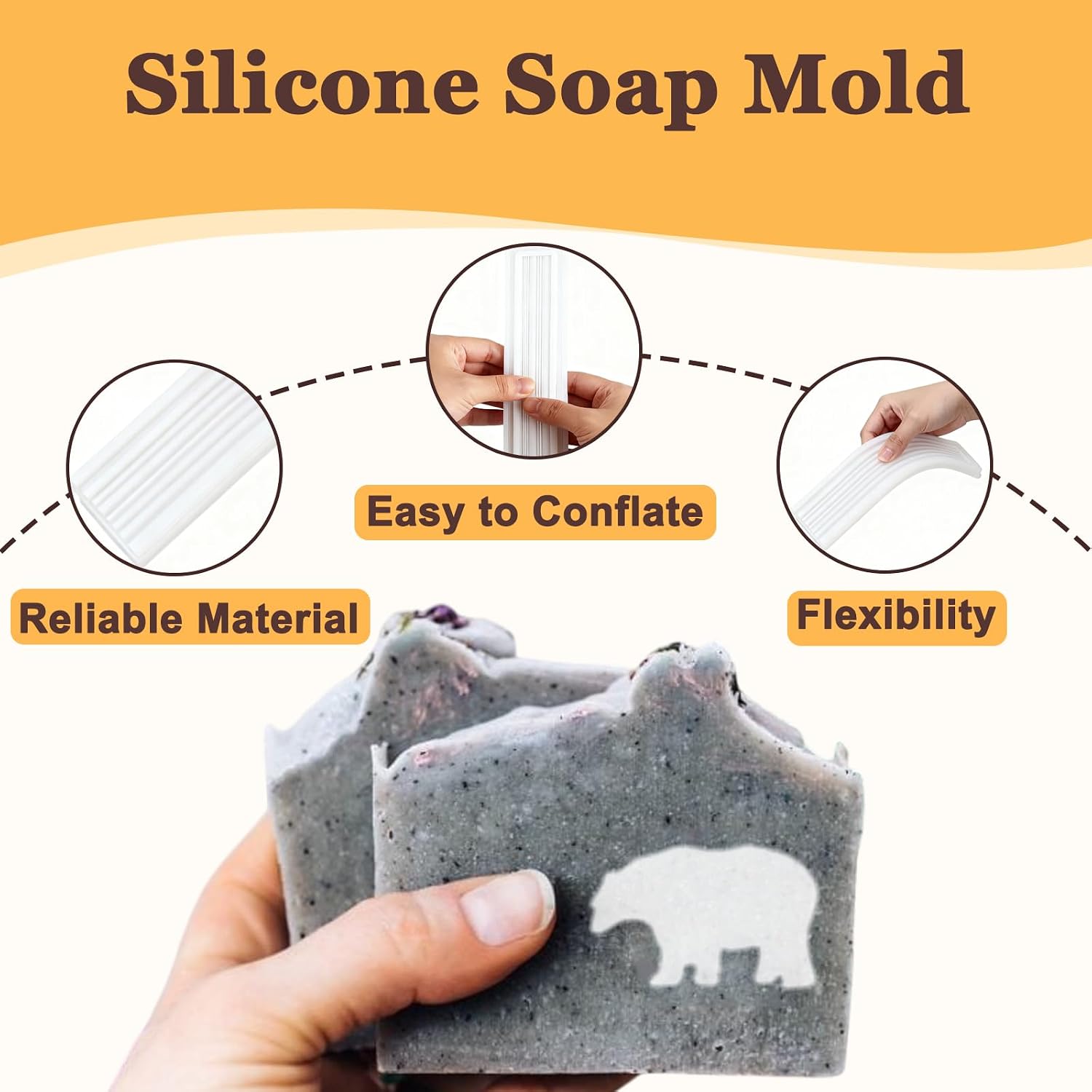 Column Silicone Soap Embed Molds Soap Making Supplies Tool Long Tube Silicone Mold Chocolate Candy Mold Handmade Candle Mold Set