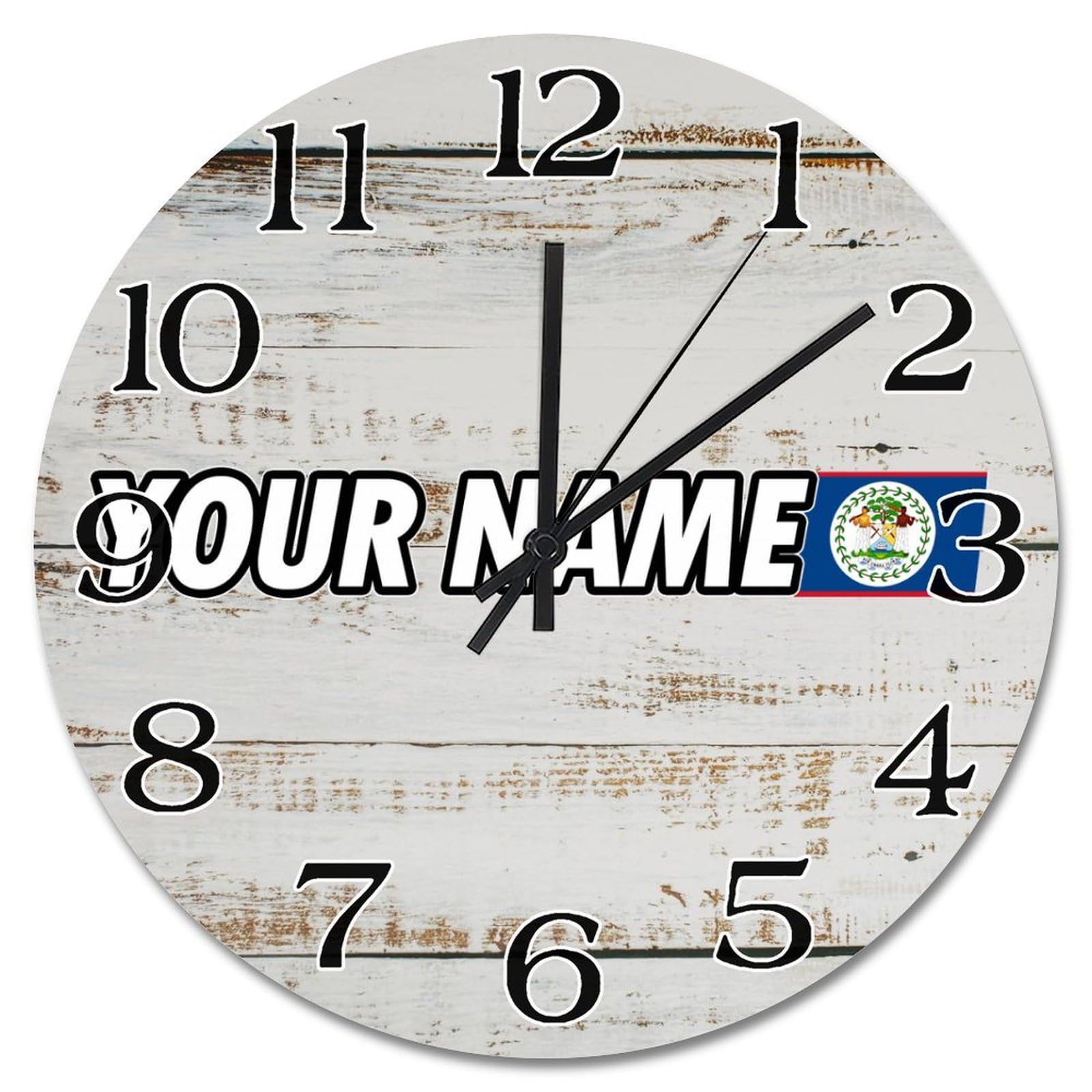 Horloge vintage Belize 38,1 cm pendule murale de prestige