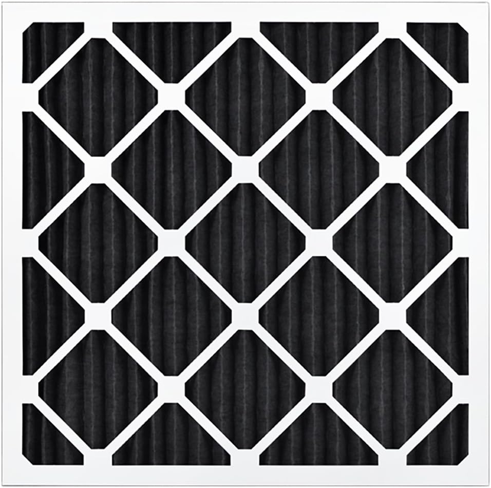 AIRx ODOR 20x20x1 MERV 7 Carbon Pleated Air Filter - Made in the USA - Box of 6