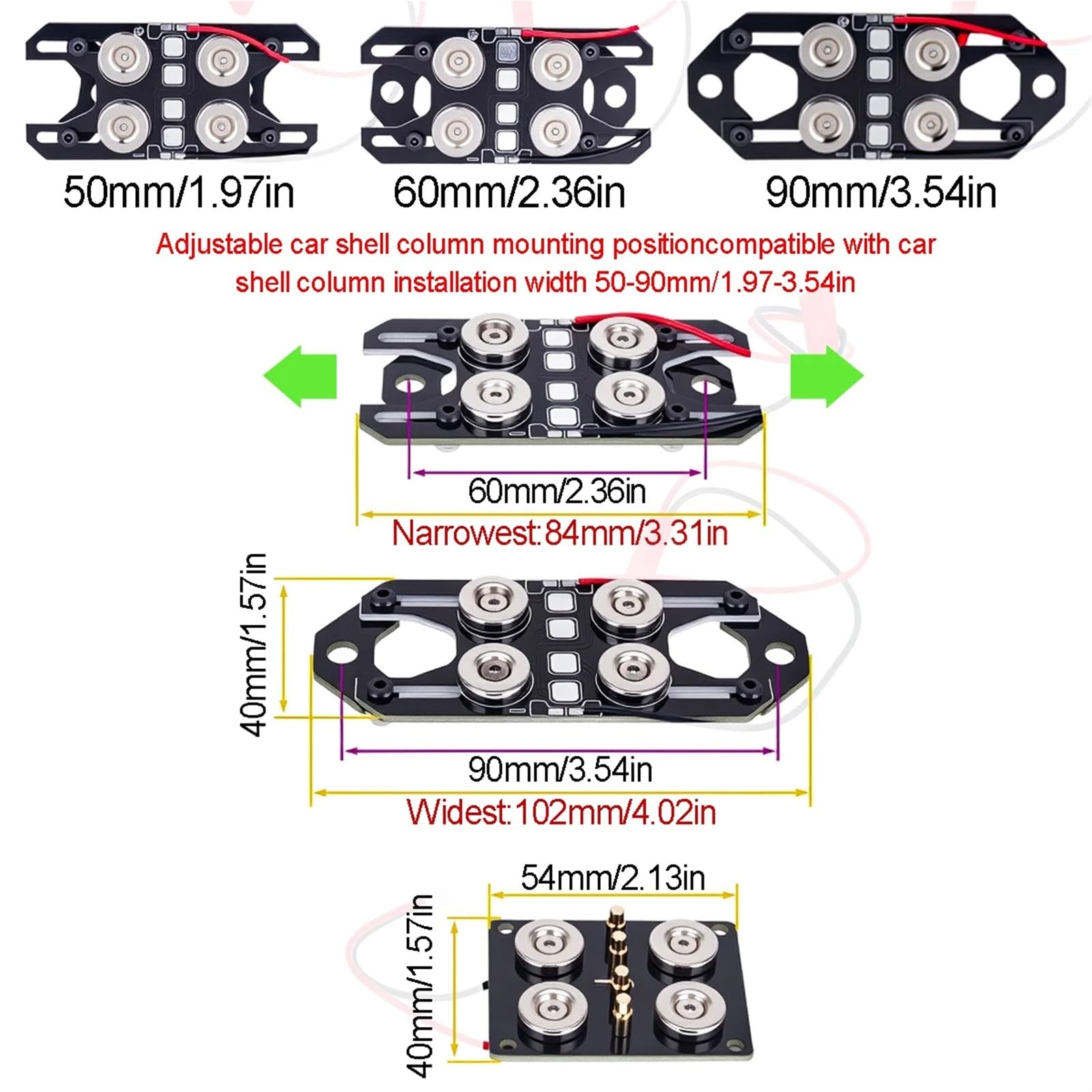 Für Traxxas Für TRX4 Für TRX6 1/10 1/8 Rc Auto Magnet Netzteil Körper Post Universal Shell Spalte Upgrade Teile Komponente