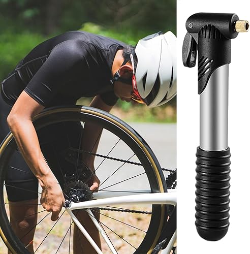 Miniatura 3 de Mini bomba de bicicleta, bomba de aire portátil para bicicleta pequeña, inflador de bomba de bola de aire ligera, bomba de marco de mano duradera,