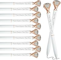 Vista 24 de Bolígrafos de diamantes con cristal personalizado dorado personalizado con nombre grabado a granel bolígrafos de metal personalizados bolígrafos