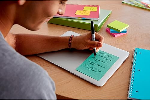 Miniatura 10 de Post-it Notas súper adhesivas, 4 x 6 pulgadas, 3 blocs, 2 veces el poder de adherencia, neones supernova, colores brillantes, reciclables