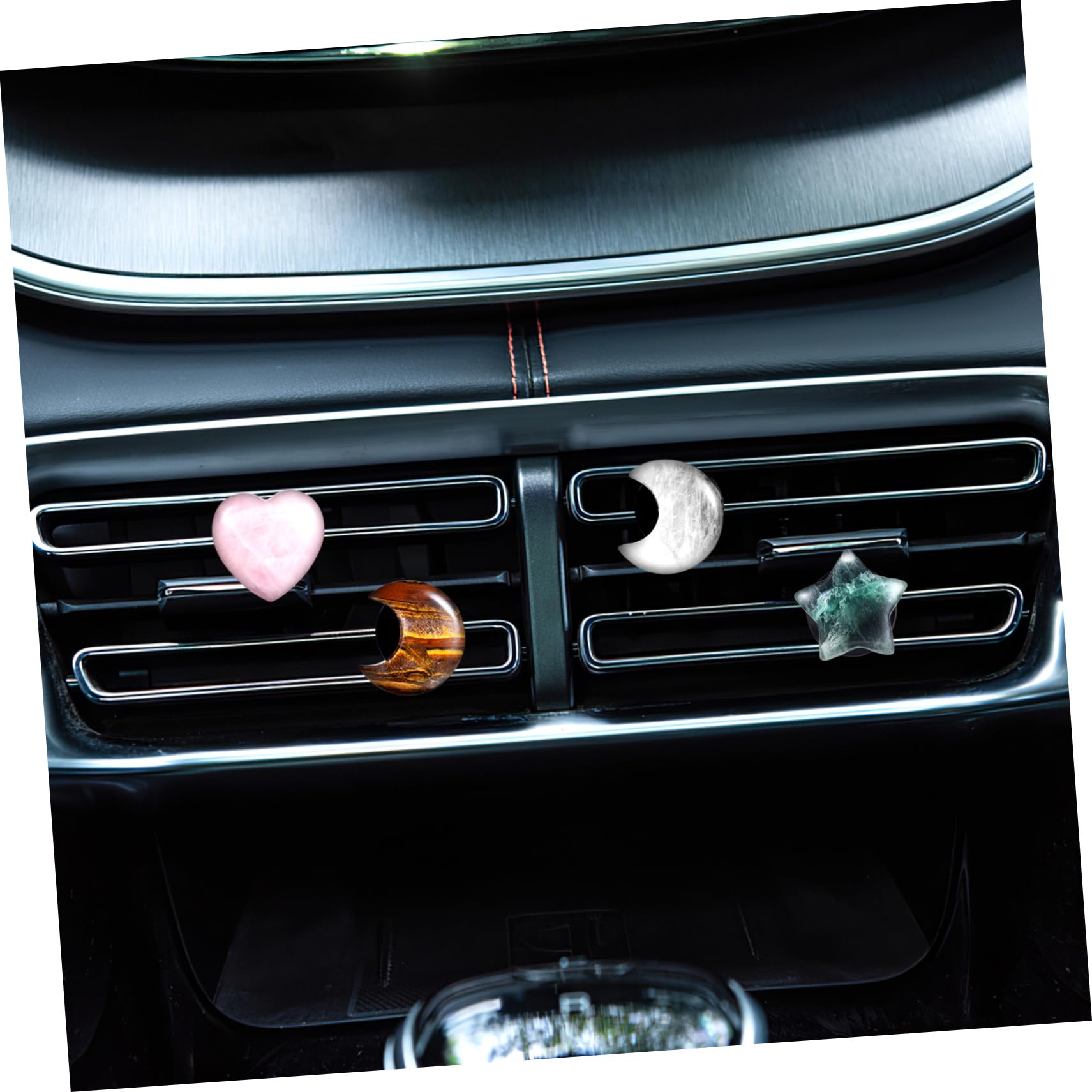 GLEAVI 8pezzi Clip Per Bocchetta Aria Auto Forme Di Cuore e Stella Decorazione Interna e Diffusore Di Fragranzper Auto Materiale Resistente Per Ambienti Diversi