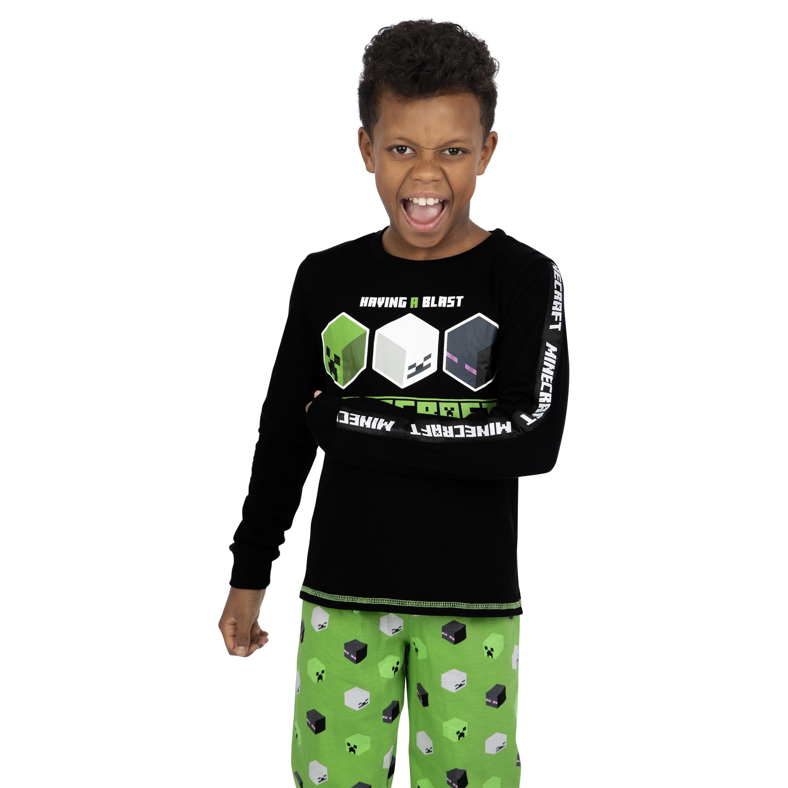 Minecraft Pyjamas Pyjamas pour garçon | Pyjamas pour Enfants | Vêtements de Nuit pour Adolescents | 5 et 13 Ans