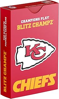 Blitz Champz Kansas City Chiefs Card Game | Football Card Game (Ages 7+) | Fun Family Game | Party Game | Gifts for Football Fans | Card Game for Kids | Card Game for Adults (Kansas City Chiefs)