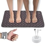 AddBili Conductive Metal Fabric Grounding Mat Set with Grounding Wristband and 15ft Cord for Bed/Desk/Floor/Feet - Machine Washable, Healthy Material to Improve Sleep and Wellness