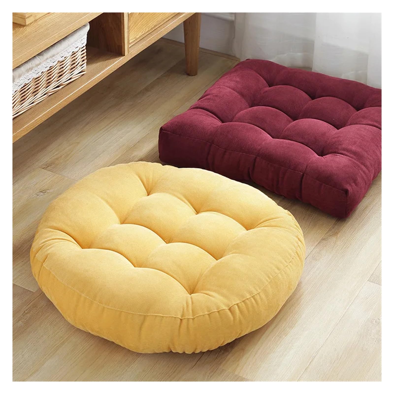 Cuscino Da Meditazione Cuscini rotondi da meditazione, grandi cuscini da pavimento for bambini e adulti, cuscini for sedute yoga, soggiorno, ufficio
