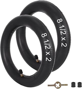 RUTU 8.5 Inch Scooter Inner Tubes, 8 1/2x2 Scooter Tube Replacement Compatible with Gotrax Gxl V2/Xiaomi M365/Pro 2/1s Electric Scooter, 50/75-6.1 Pneumatic Tube Scooter Wheels, 2 Pack
