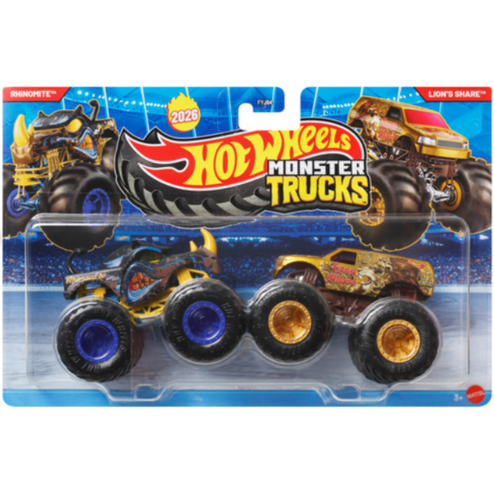 Hot Wheels Monster Trucks Demolition Doubles (Rhinomite & Lions Share JHY82) — image 1
