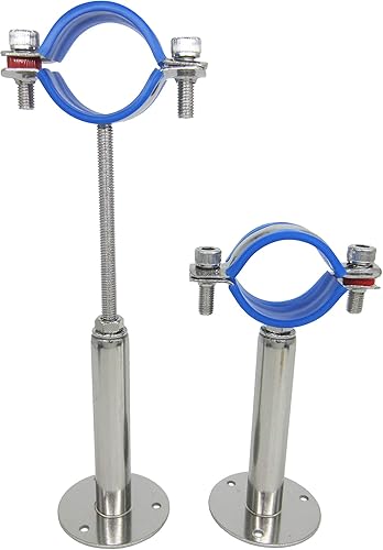 Miniatura 3 de Soporte de abrazadera de tubo ajustable de acero inoxidable, soporte de montaje en paredtecho para tubería de 1-12 pulgadas, soportes resistentes a