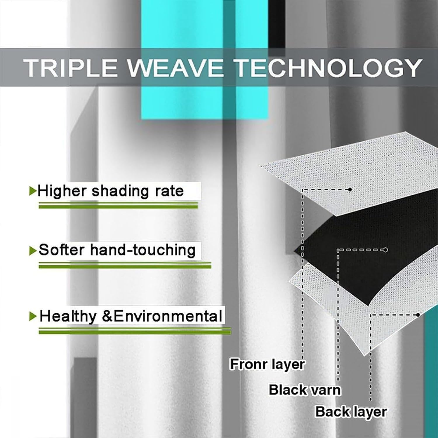 Blue Black Grey Geometric Curtains Abstract Mid Century Modern Multicolor Checkered Curtain with Rod Pocket for Bedroom Living Room Home Drapes Window Treatments 2 Panels Set 42x54 Inch