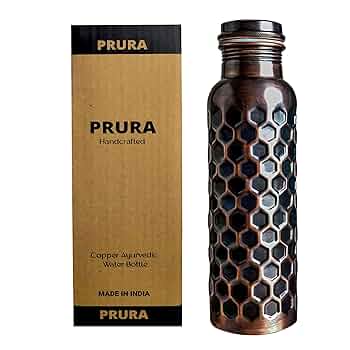 Amazon.com: PRURA Copper Water Bottle With Beautiful Design