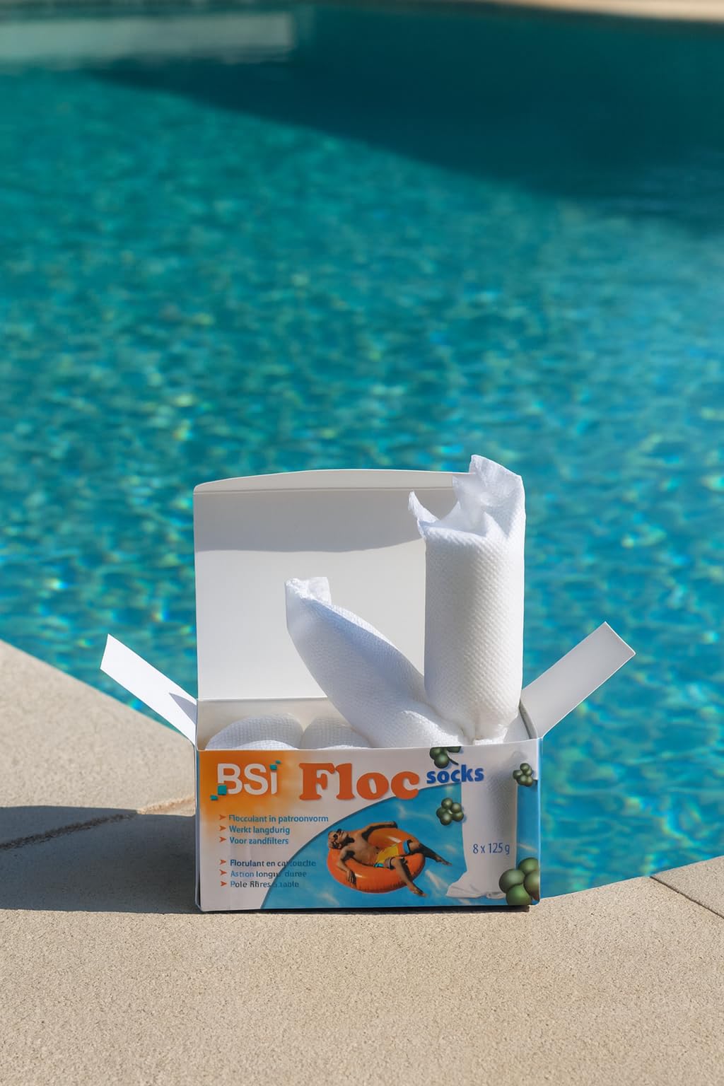 Chaussettes Floculantes Longue Durée Spécial Piscine 8 x 125g