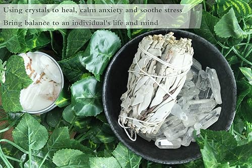 Miniatura 3 de YATOJUZI Puntos de cristal de cuarzo transparente de 1 libra, piedras pulidas irregulares naturales a granel, piedras preciosas al por mayor de