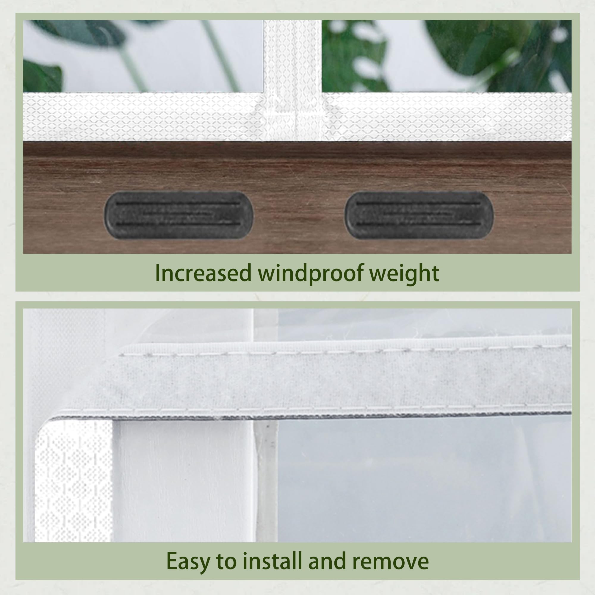 Tenda Magnetica Isolante Termica 135 x 277 cm Impermeabile Contro Freddo Isolamento Termico Tenda Eva Traslucido Antipolvere per Porte Finestra D'Ingresso Cucina Soggiorno, Bianco
