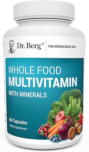 Dr. Berg Multivitamínico integral con minerales - Multivitamínico diario para hombres y mujeres - Incluye mezcla de frutas y verduras integrales de