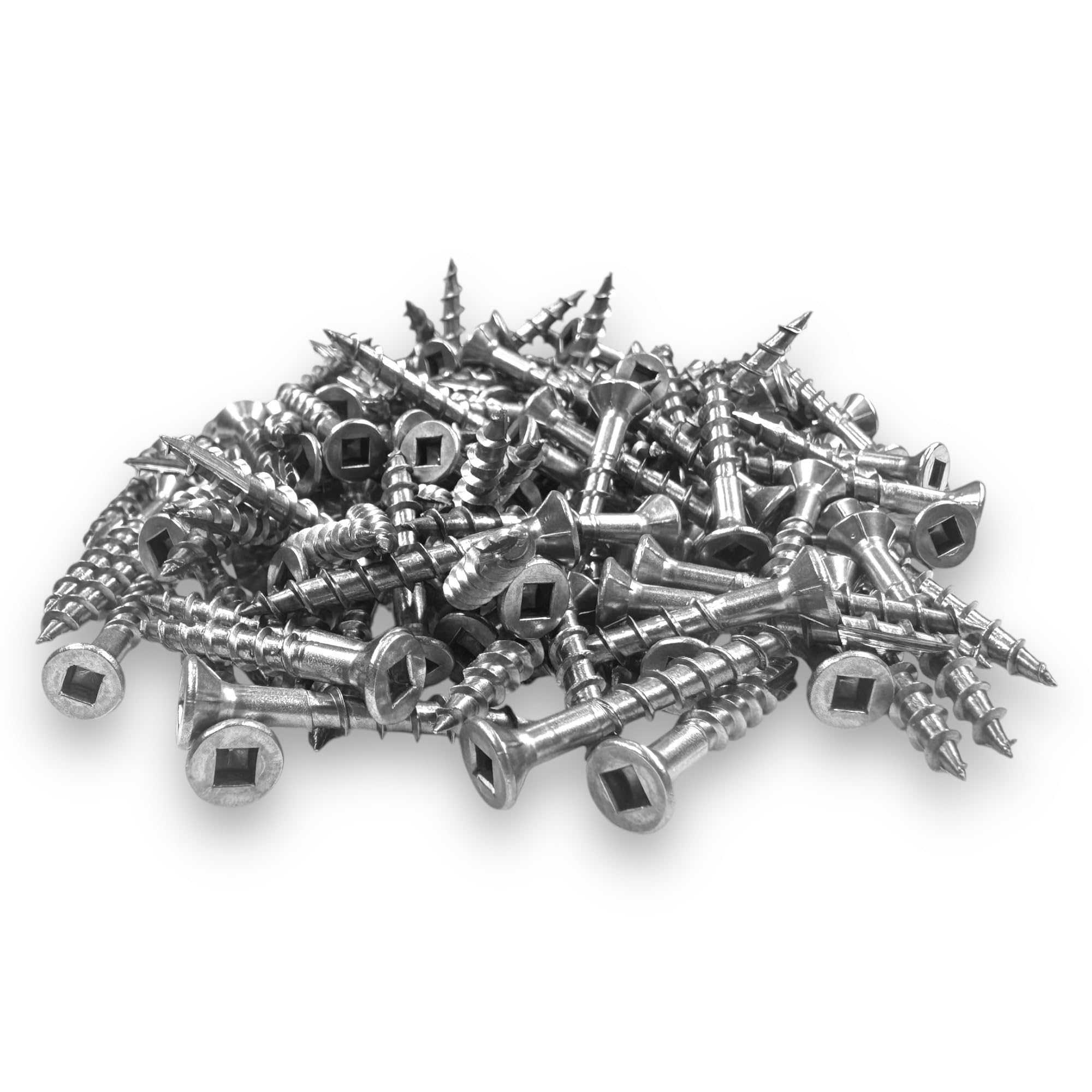 100 Tornillos Roscachapas para Valla y Tablero de Acero Inoxidable #8 x 2, Tipo 17 (BCP211)
