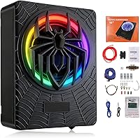 CAMECHO 10-Inch Slim Under-Seat Powered Subwoofer 1000W Amp, Bass Boost, Phase Control - Low Profile for Car Truck SUV