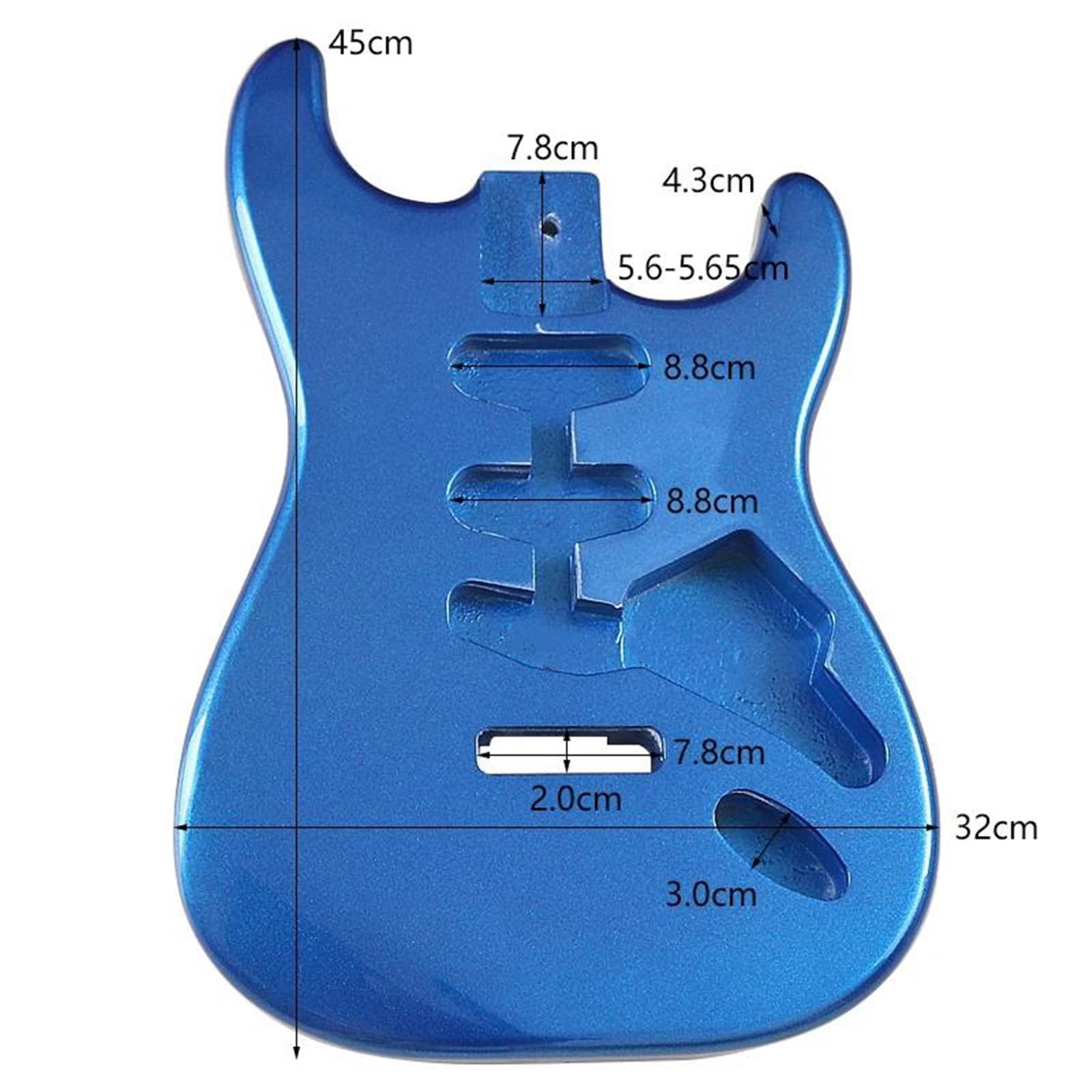 Corpo Della Chitarra Corpo Per Chitarra Elettrica ST Pickup SSS Strumenti Fai Da Te Per Principianti E Adulti(Blue)