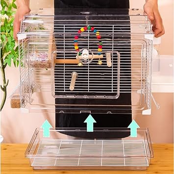 Bird Cage Parrot Bird Cage Home Acrylic Horizontal Silk Villa Ornamental Bird Cage Easy to Clean Ornamental Cage Flight Cage