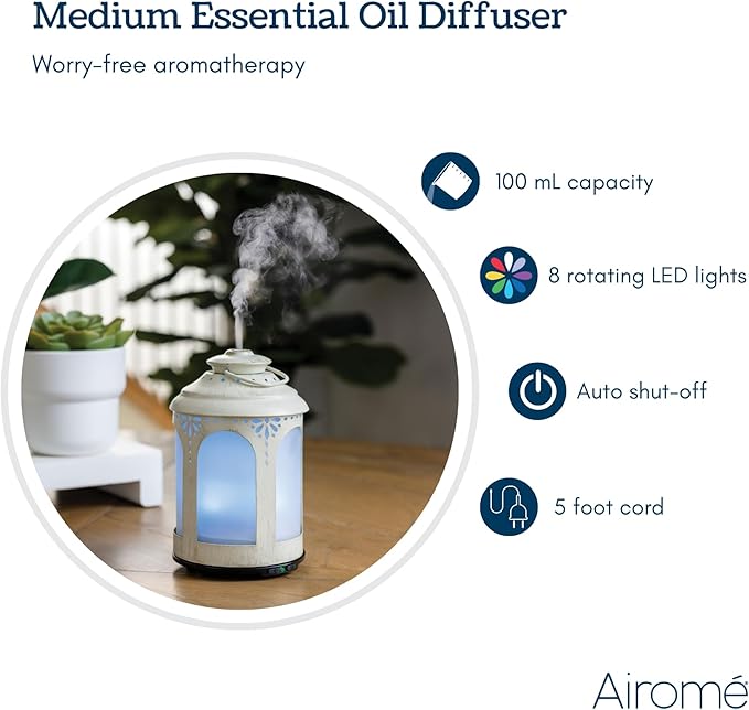 Difusor de Aromas Airomé Chelsea 100 mL con Luces LED y Apagado Automático miniatura 4