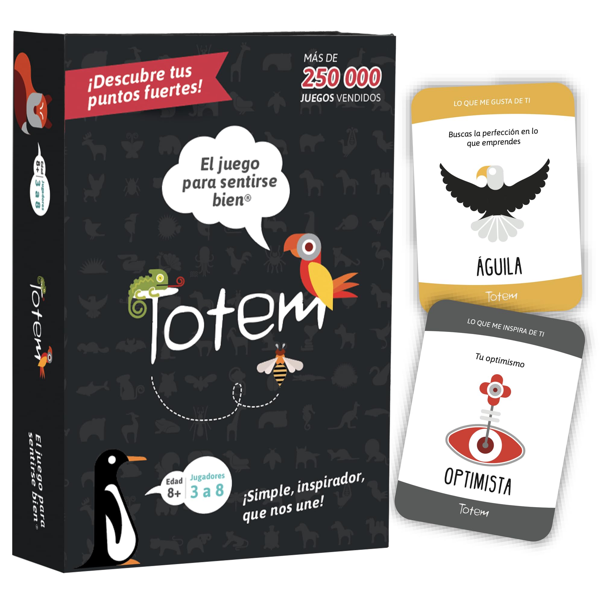 Totem El Juego de Sentirse Bien – Kartenspiel für Therapie und Team Building für Kinder, Erwachsene und Familien, ideal für Beratung, Achtsamkeit und Selbstwertgefühl (Originalausgabe auf Spanisch)