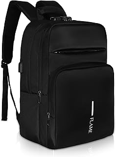 flame Anti-theft Number Lock Laptop Bags Backpacks for Men and Women 32 L Outdoor and Camping Office Bags, Travelling, Backpack (usb port & Bottle Holder), Black-picture-53