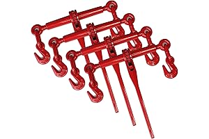 ENJ 4 Pack Ratchet Load Binder with 2 Grab Hooks: Grade 70...