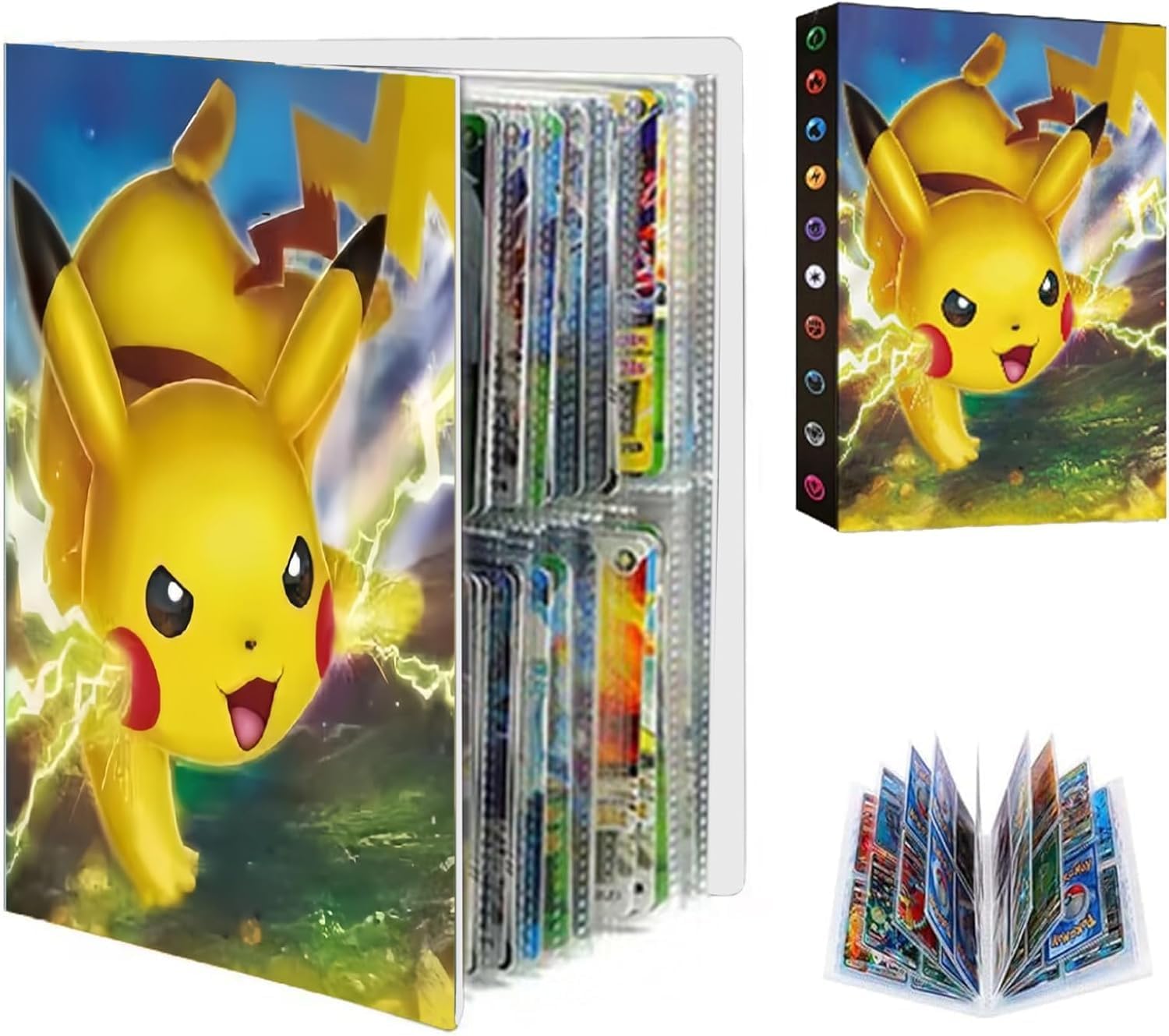 Raccoglitore Carte Pokemon, Album Carte Collezionabili, Album Porta Carte, 30 Pagine, Capacità 240