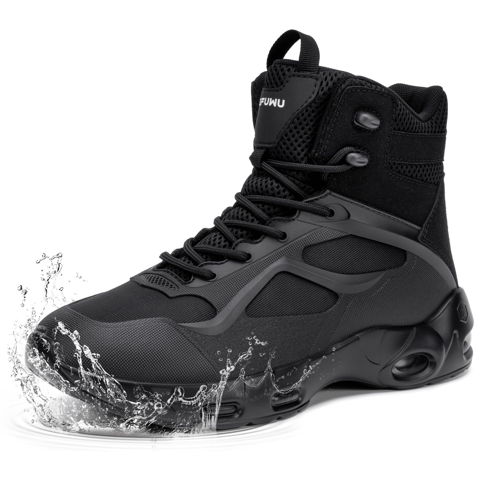 Militärische Taktikstiefel für Herren Wasserdichte rutschfeste Wander Arbeits und Kampfstiefel 6 Zoll mit Seitenreißverschluss und Dämpfung