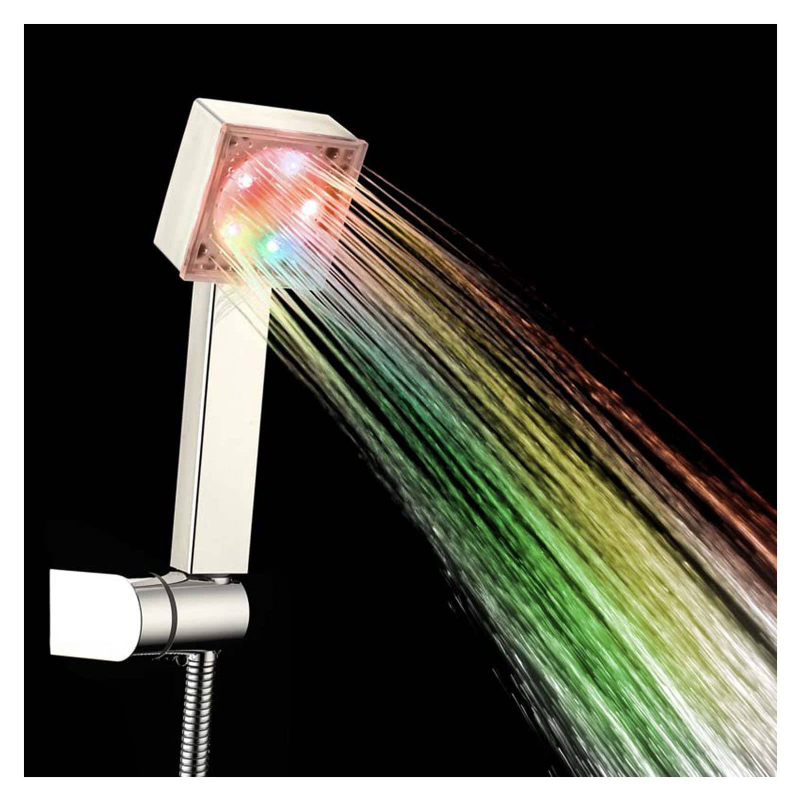 Pomme de douche à LED haute pression avec soin anti-chute