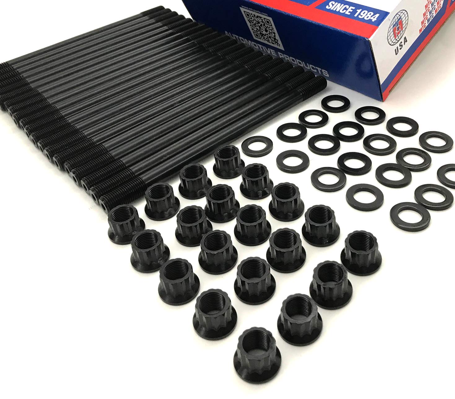 Head Stud Kit for Ford Powerstroke Engines 6.0L 2003-2007 F250 F350 F450 F550 Black