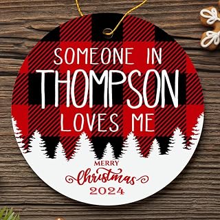 Family Ornament Thompson Someone in Thompson Loves Me - Long Distance Thompson 3'' Plastic