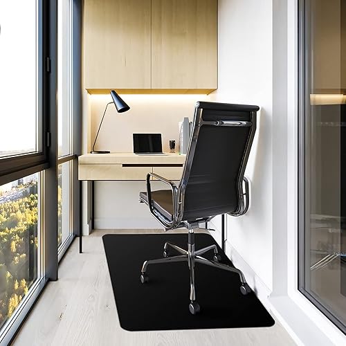 Vista 24 de Kuyal Tapete transparente para silla de piso de madera dura, 30 x 48 pulgadas, tapete protector de madera/azulejos para oficina y hogar