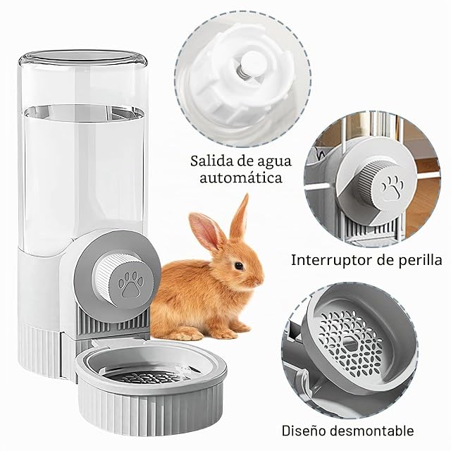 Foto 3 de 7 de Beverino Rabbit, 2 unidades Bebedero Conejos, Botellas para Conejos Automático