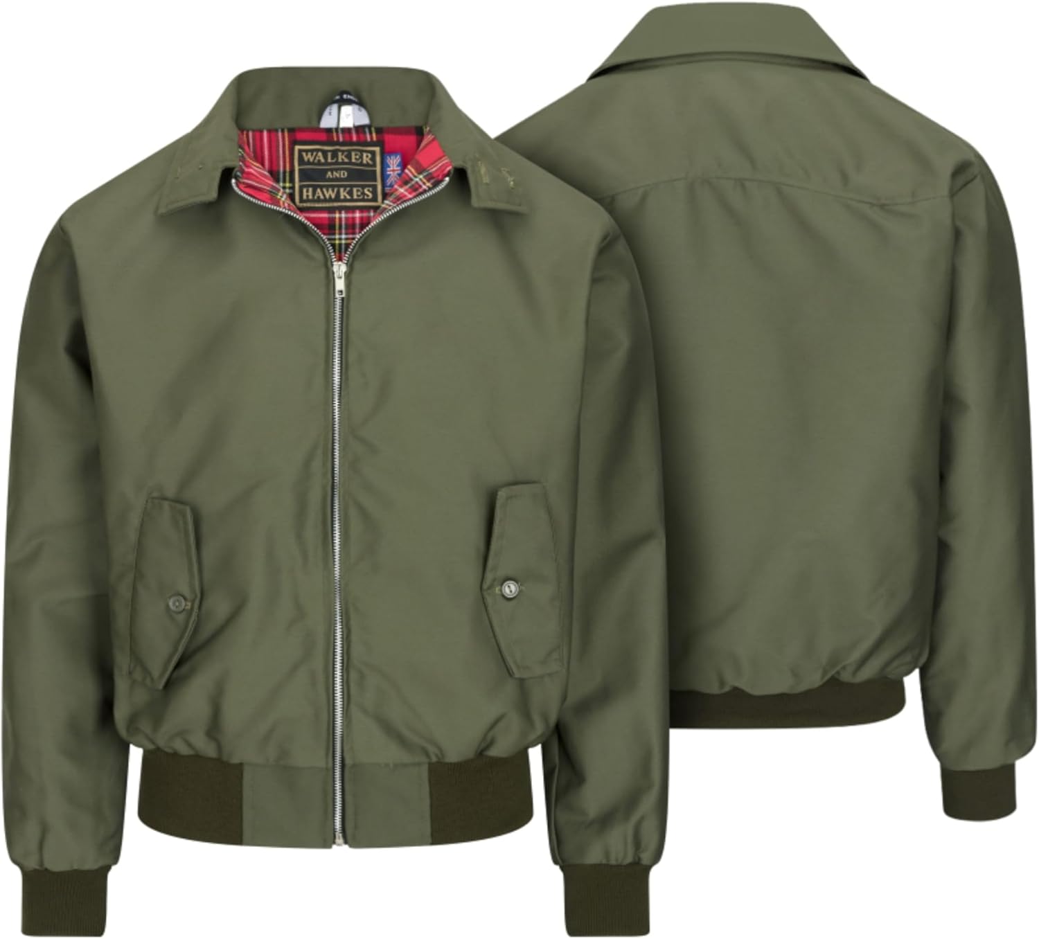WALKER AND HAWKES - Men's Black Classic Harrington Sports Smart