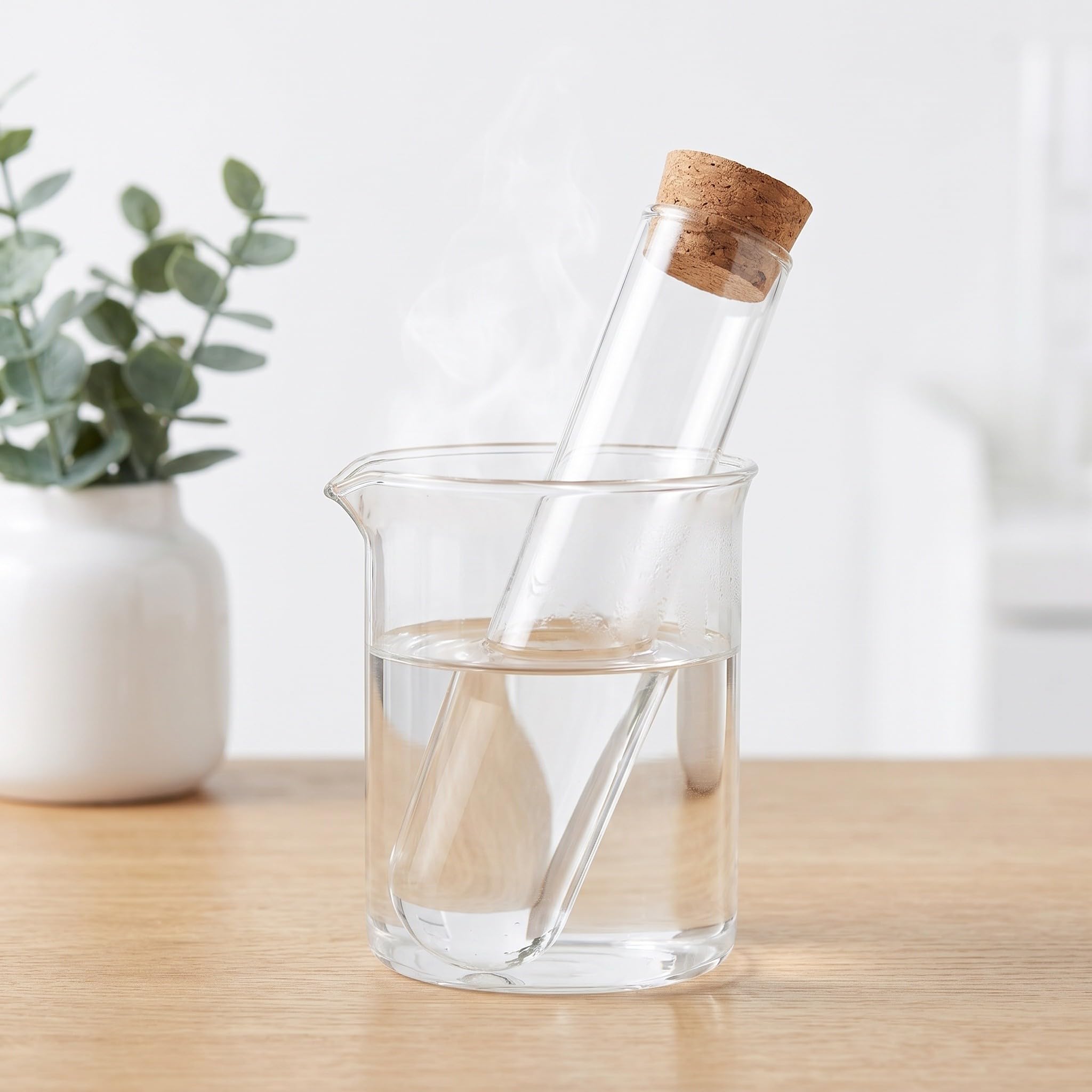 Mipcase 50 szt. szklanych probówek, 50 ml, przezroczyste, okrągłodenne probówki z korkami do rozmnażania roślin, eksperymentów naukowych, przechowywania soli do kąpieli i słodyczy