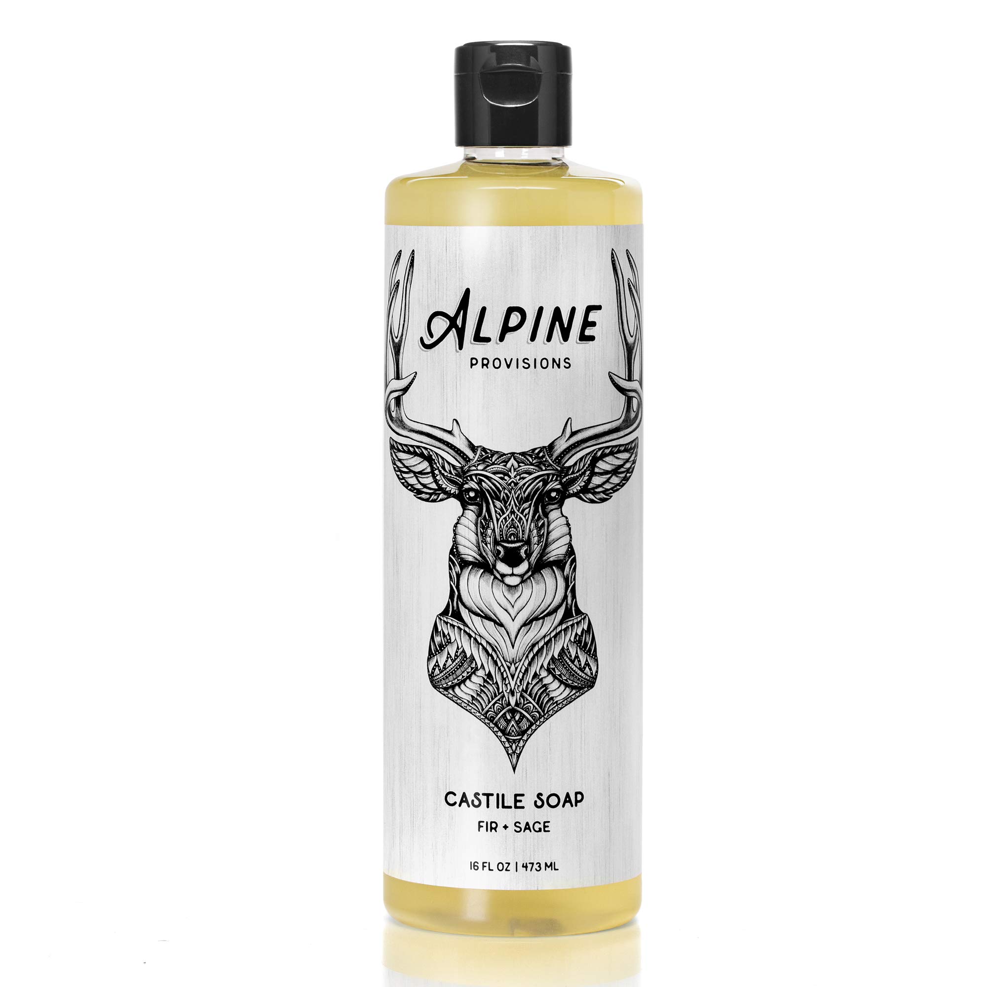 Alpine Provisions, Organic Castile Body Wash, Fir + Sage, Biodegradable, Vegan, 16 fl oz